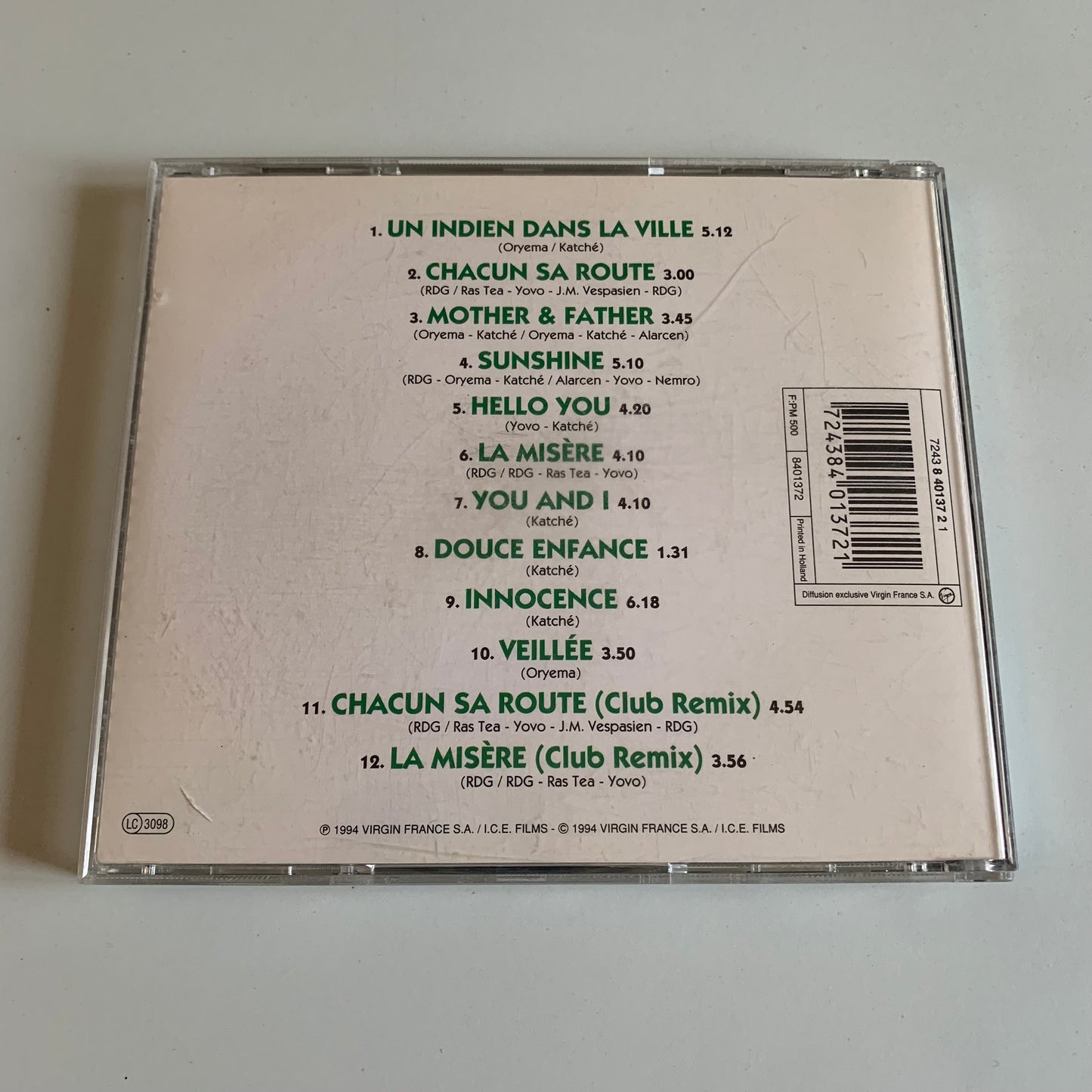 CD - Un Indien Dans La Ville - Bande Originale du Film - 1994