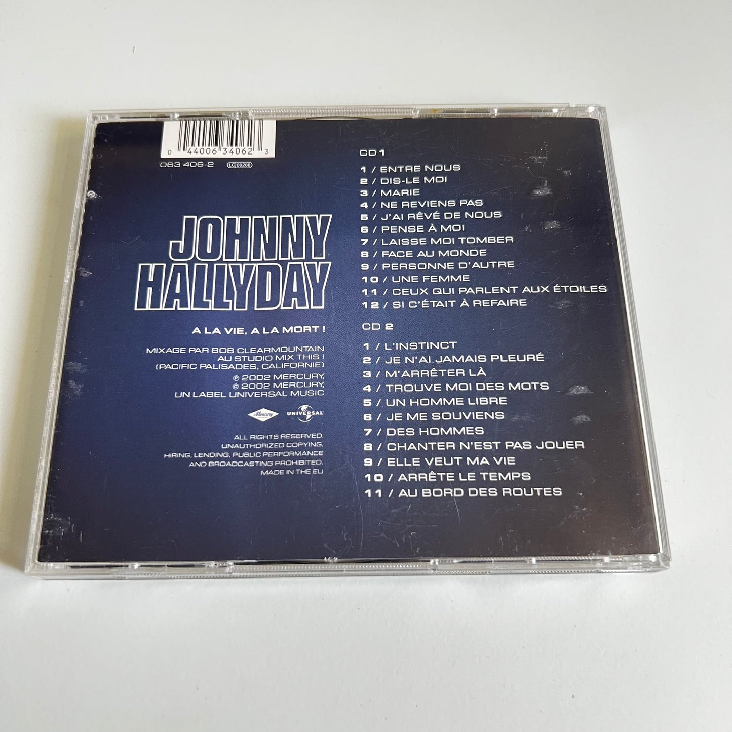 CD - Johnny Hallyday - À La Vie, À La Mort - 2002