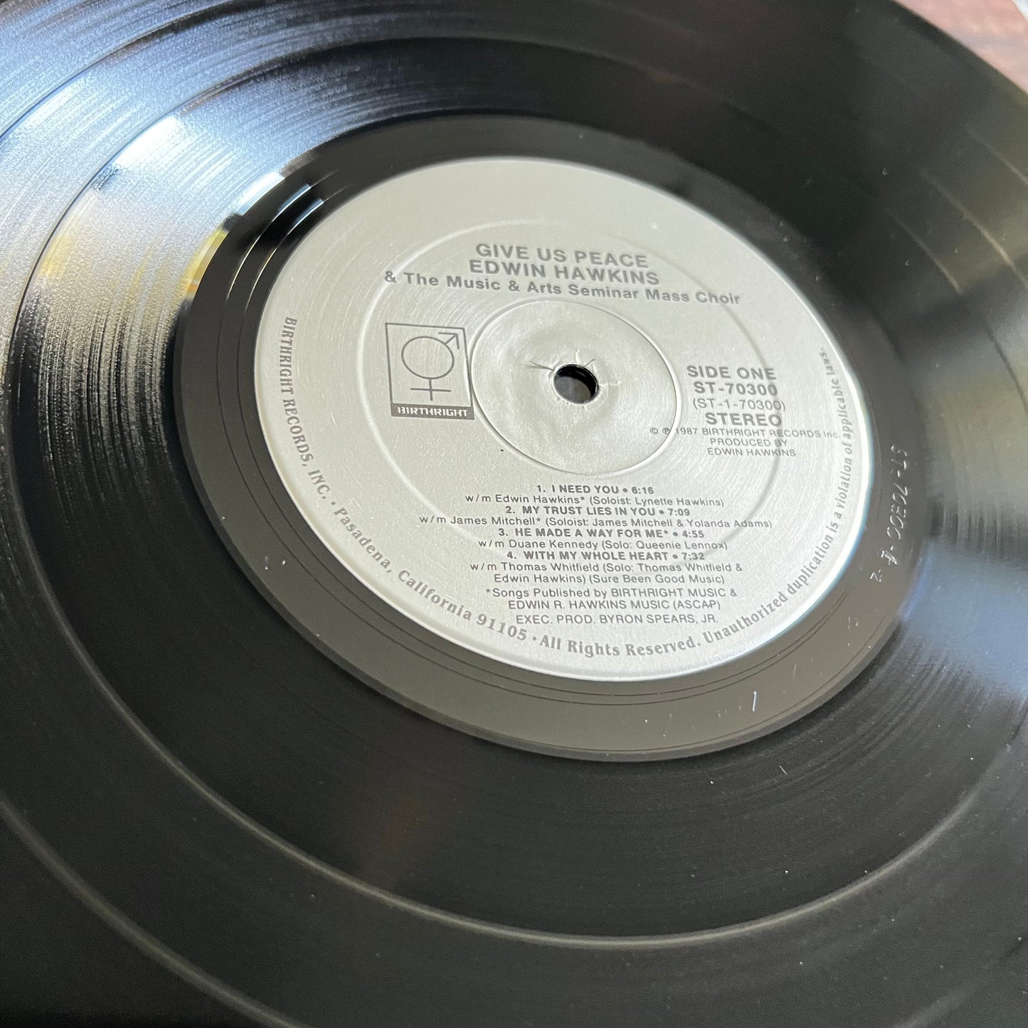 Edwin Hawkins - Give Us Peace - LP 1987