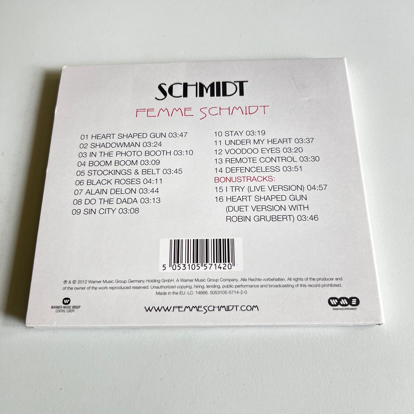 CD - Schmidt - Femme Schmidt - 2012