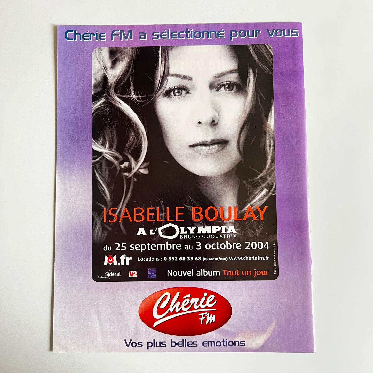 Affiche Originale Concert Isabelle Boulay 2004 - Page de Magazine 30x23cm