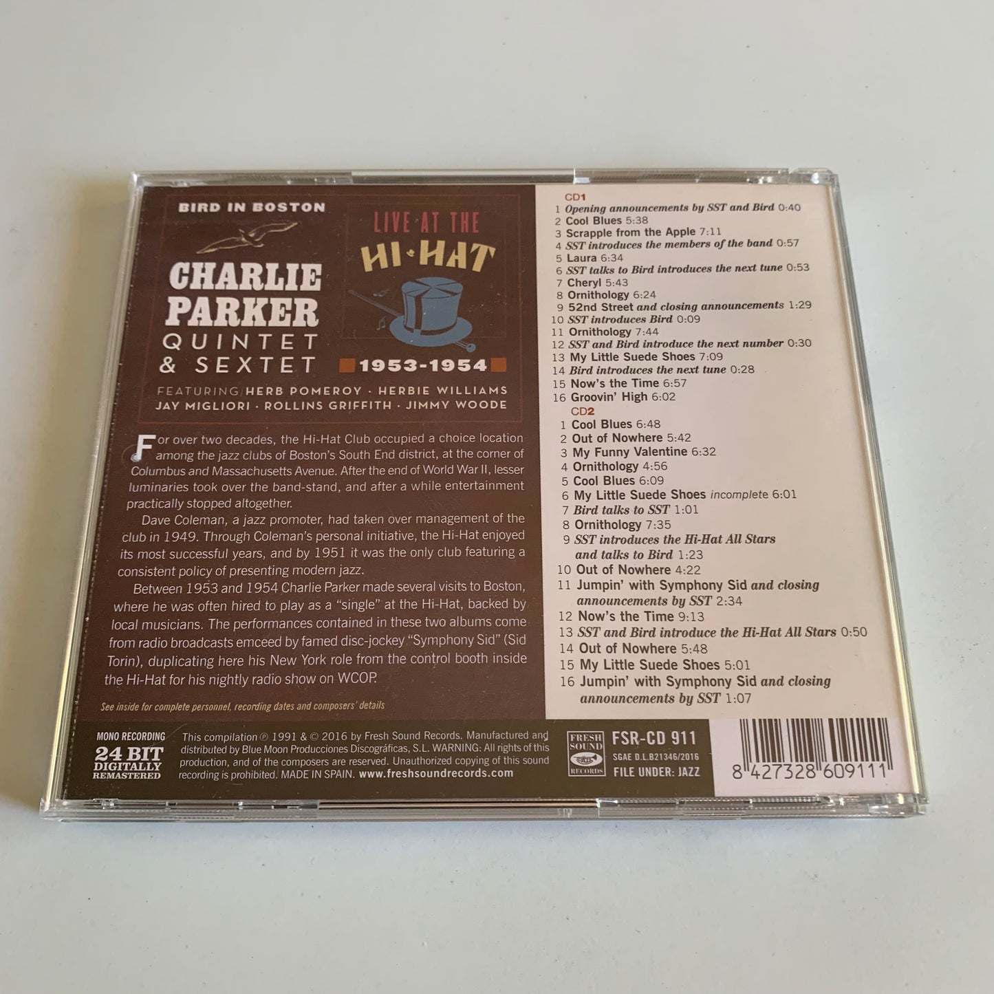 Charlie Parker Quintet & Sextet - Bird in Boston - Live at the Hi-Hat 1953-1954 - 2016 Occasion