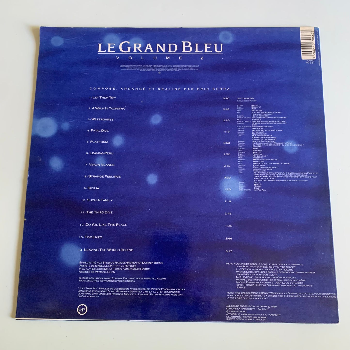 Éric Serra - Le Grand Bleu - Bande originale du Film - Volume 2 - 1988 Occasion