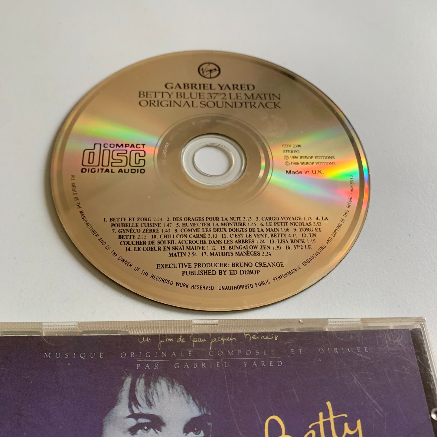 CD - Gabriel Yared - 37°2 Le Matin - 1986 Occasion