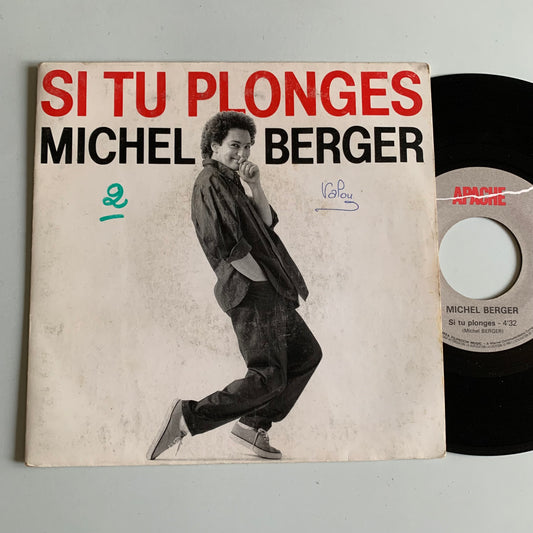 Michel Berger - Si Tu Plonges - Single 1986 Occasion