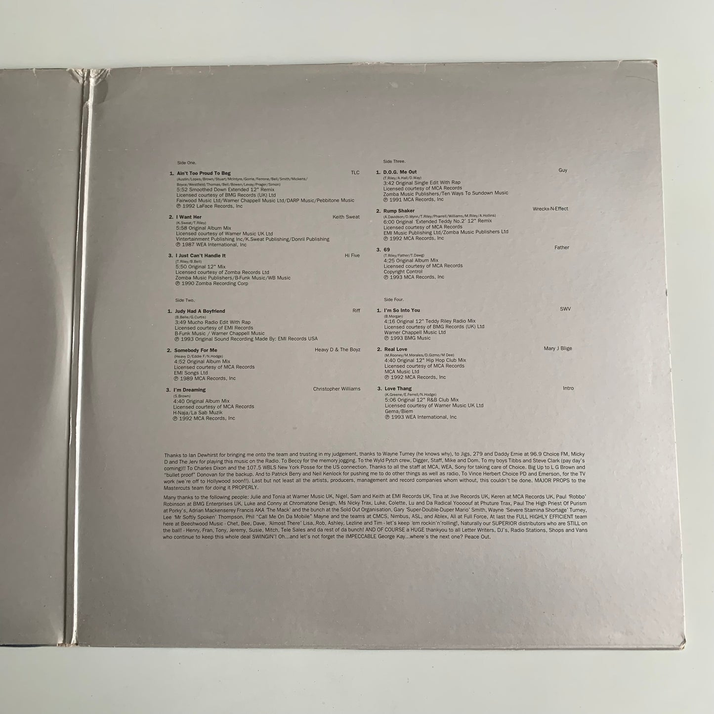 Compilation - New Jack Swing Mastercuts Volume 3 - Double LP 1994