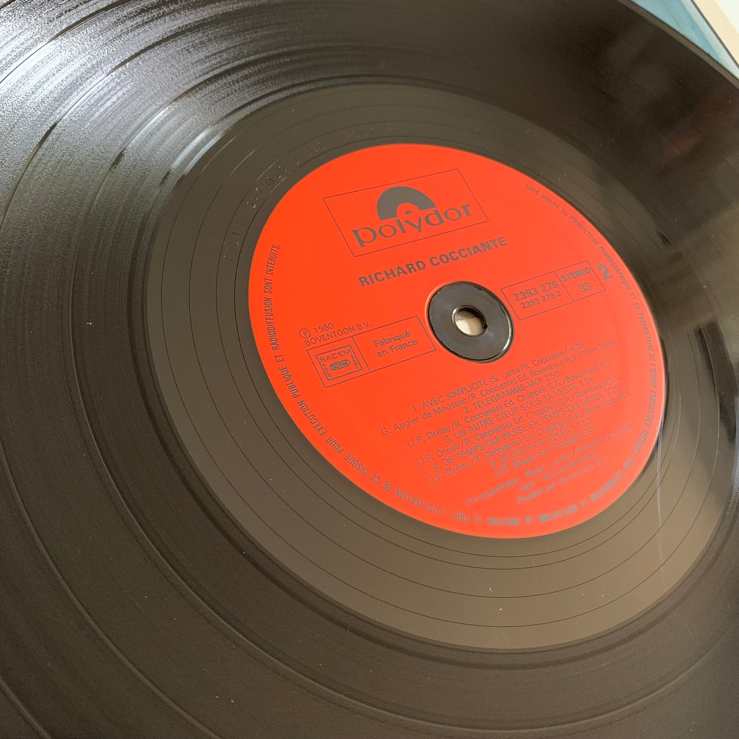 Richard Cocciante - LP 1980 Occasion