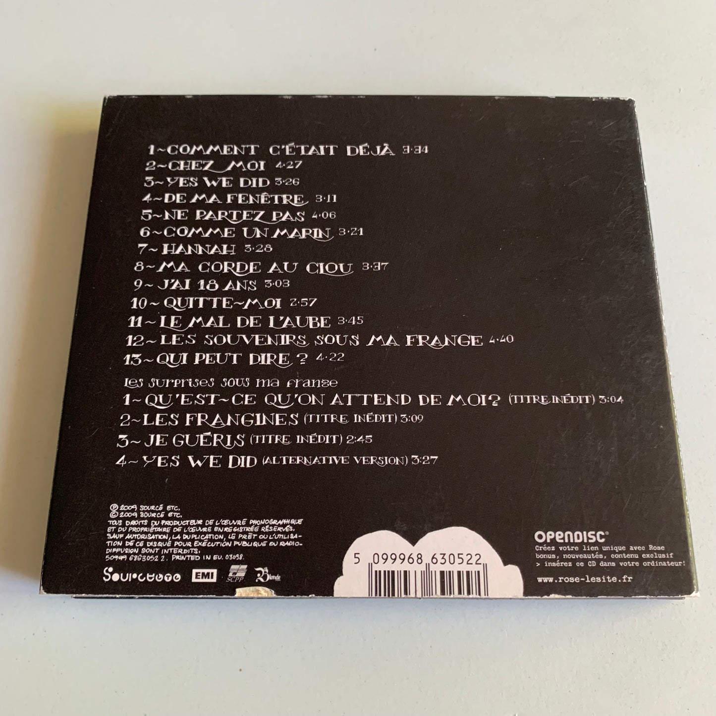 Rose - Les Souvenirs Sous Ma Frange - 2009 Occasion