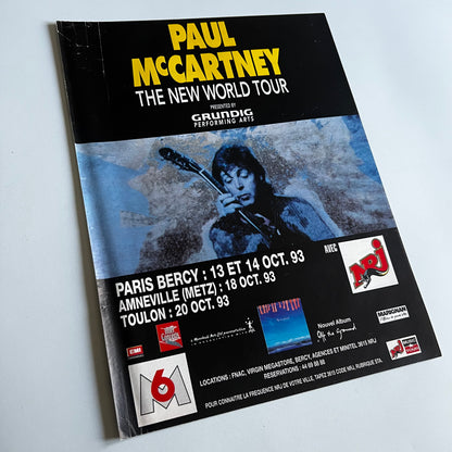 Affiche Originale Concert Paul McCartney 1993 - Page de Magazine 30x23cm