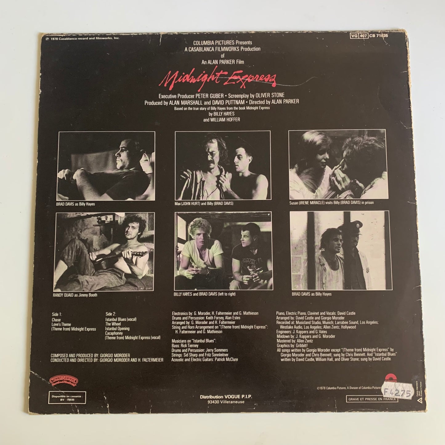 Giorgio Moroder - Midnight Express (Music From The Original Motion Picture Soundtrack) - LP 1979 Occasion
