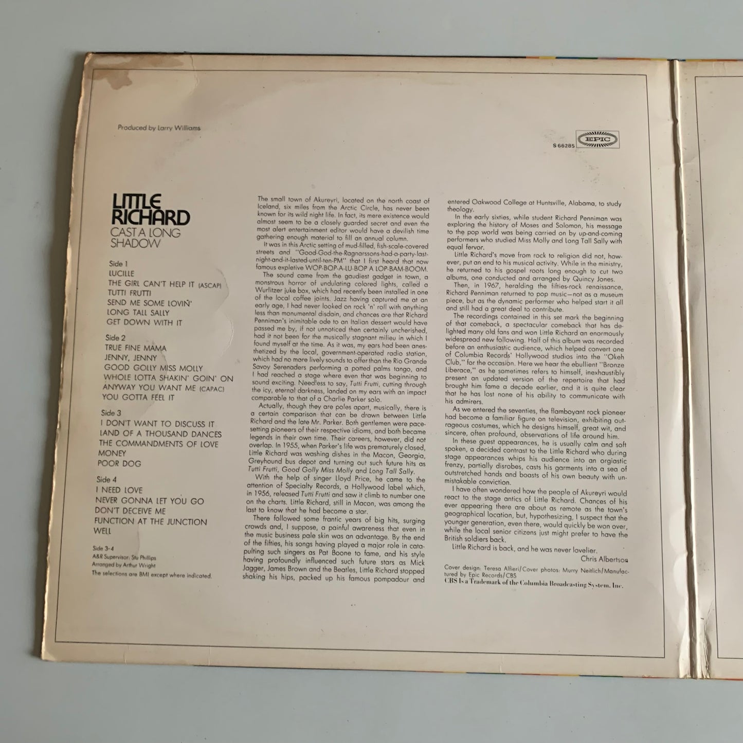 Little Richard - Cast A Long Shadow - Double LP 1971 Occasion