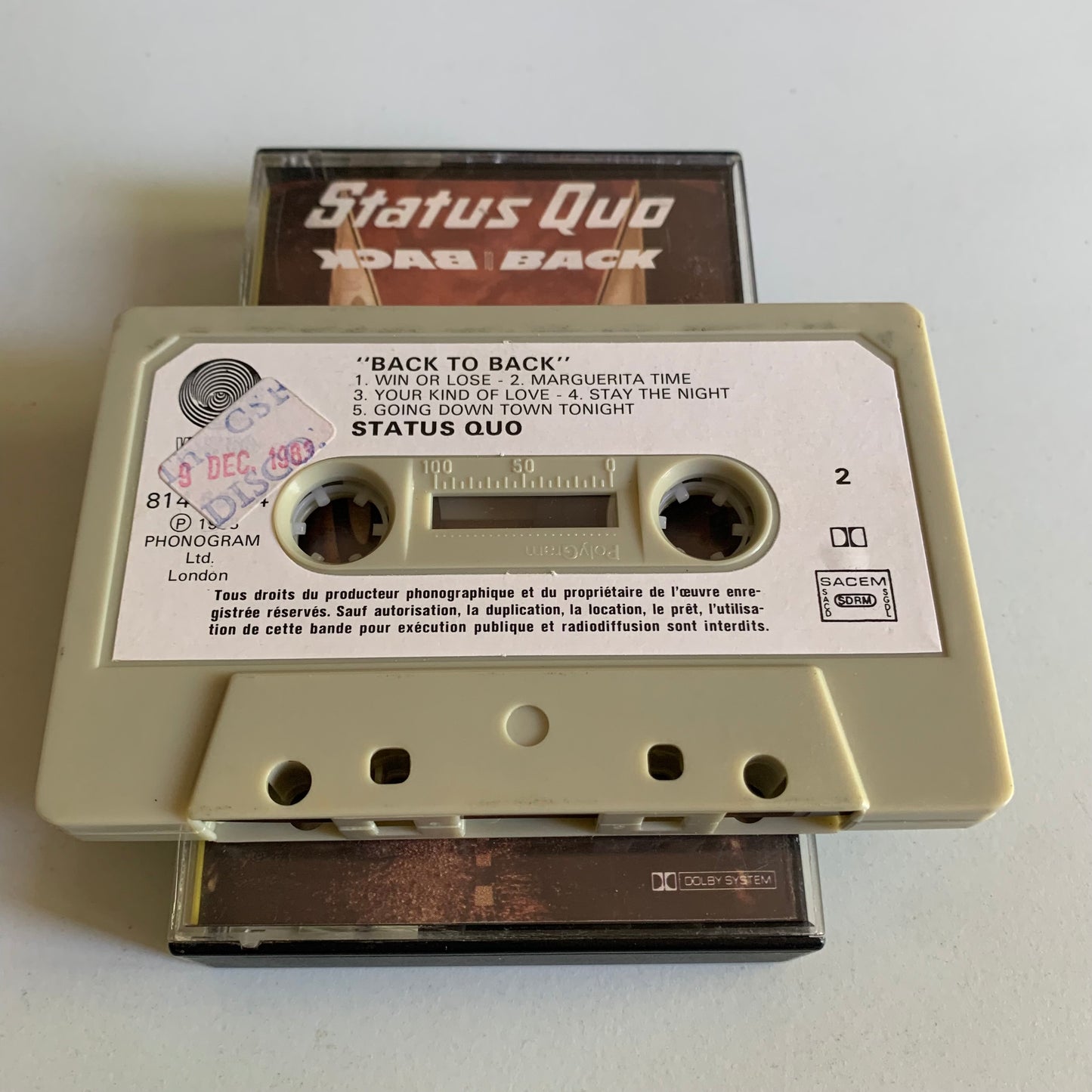 Status Quo - Back To Back - 1983 Occasion