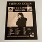 Affiche Originale Stephan Eicher - 10 & 12 Janvier 1992 Olympia - Page de Magazine 30x23cm