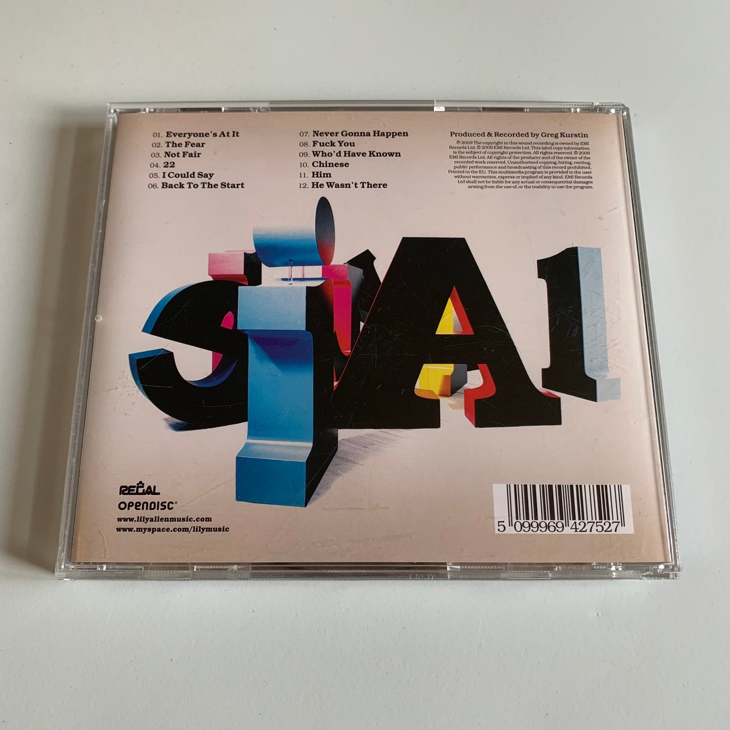 CD - Lily Allen - It's Not Me, It's You - 2009