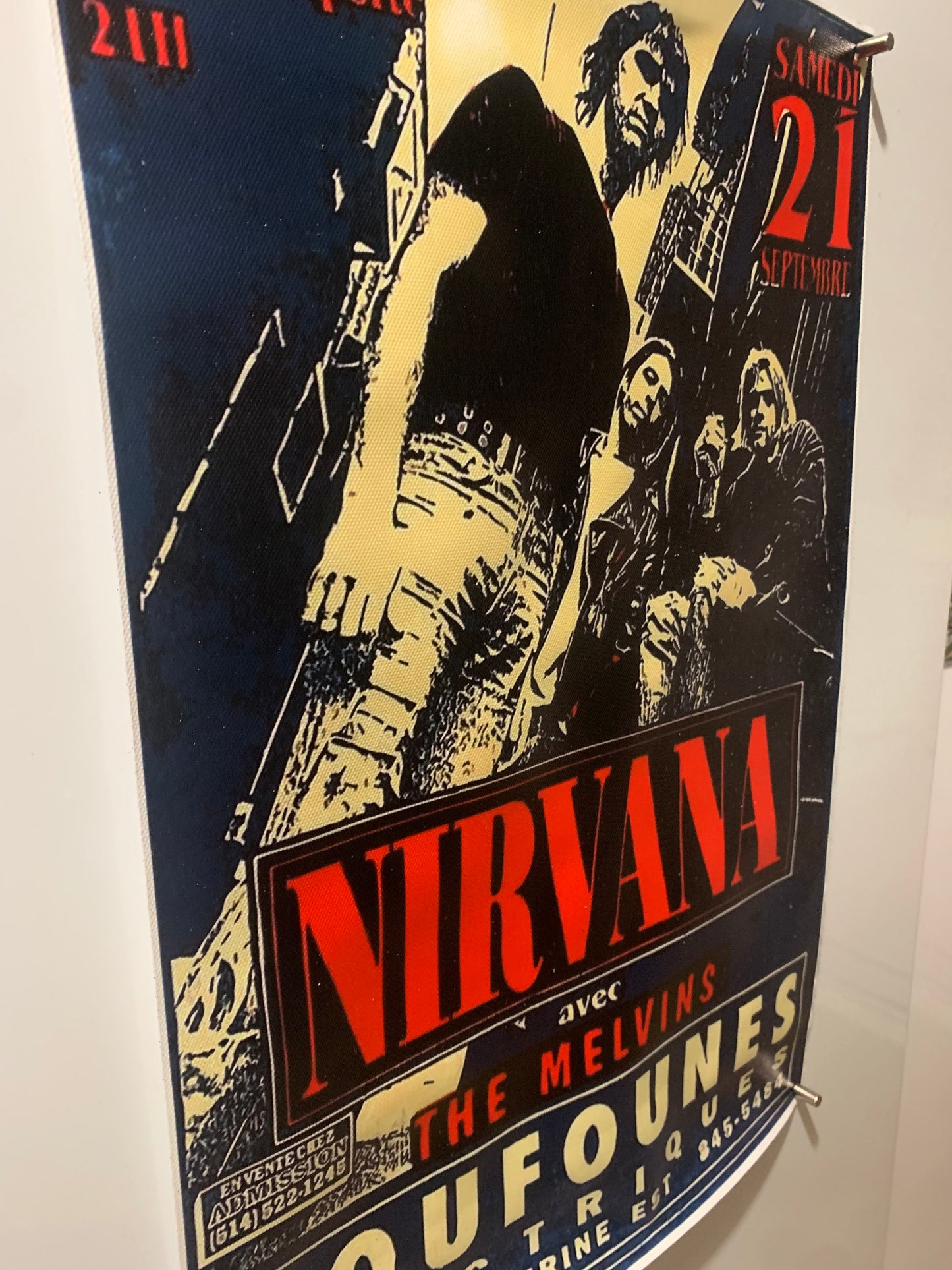 Affiche Poster en Toile - Nirvana - Foufounes Electriques, Montreal 1991 - 45/30cm