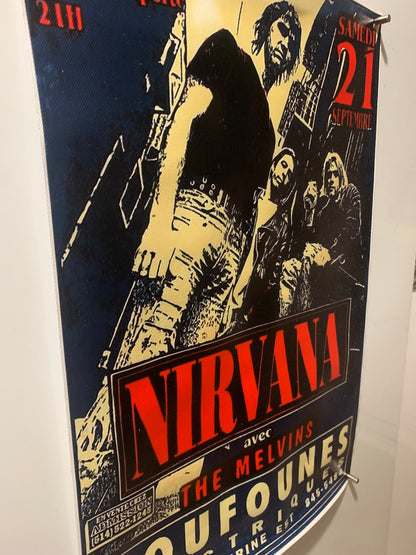Affiche Poster en Toile - Nirvana - Foufounes Electriques, Montreal 1991 - 45/30cm