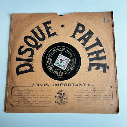 Disque Pathé - L’Angelus De La Mer - Le Drapeau Du Paysan - 25cm