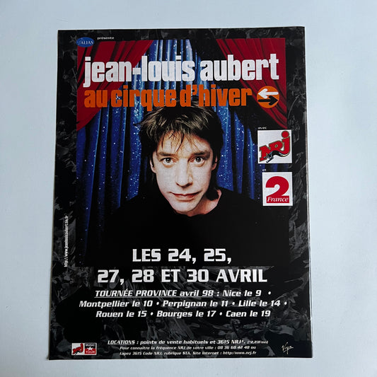 Affiche Originale Concert Jean Louis Aubert 1998 - Page de Magazine 30x23cm