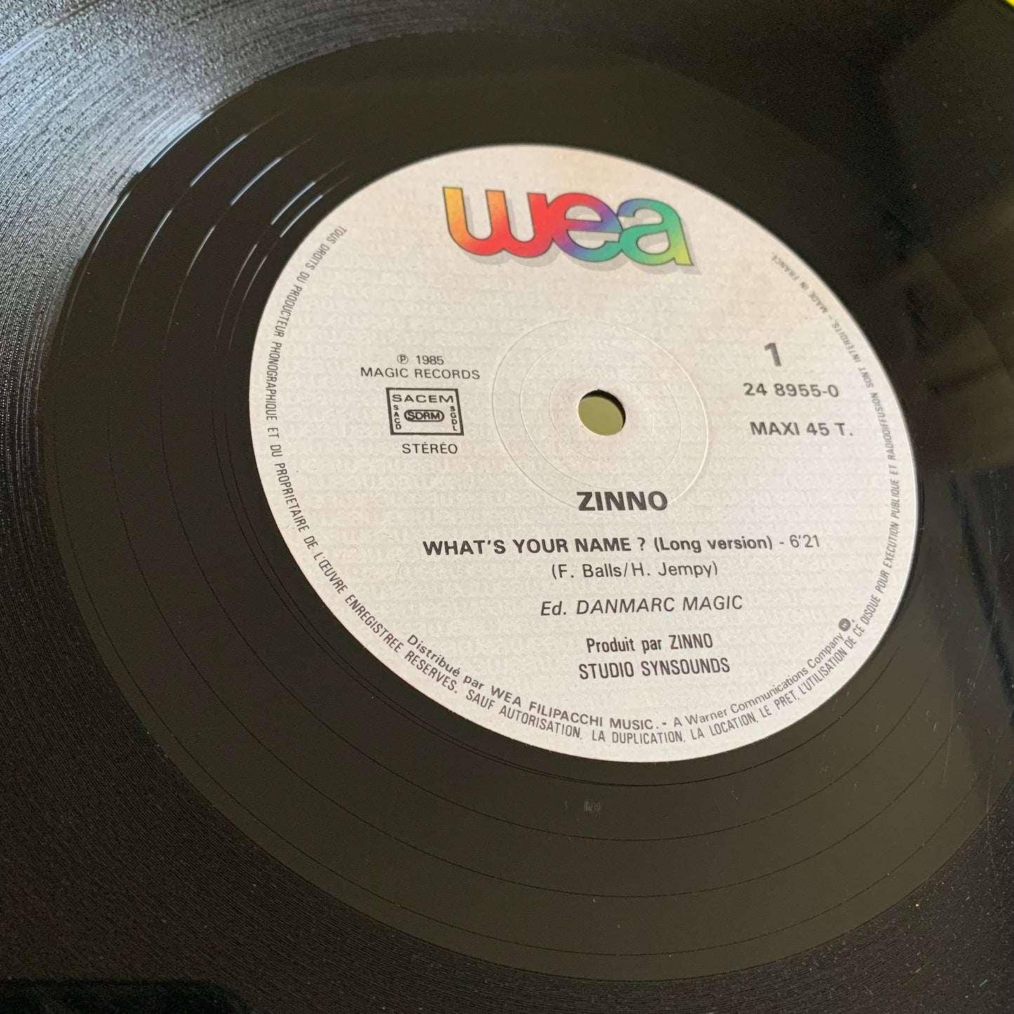 Zinno - What's Your Name? - Single 1985