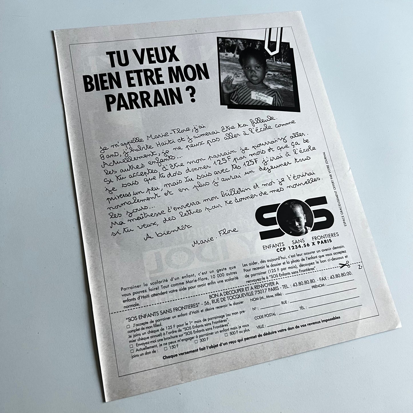 Affiche Originale Concert Bon Jovi 1993 - Page de Magazine 30x23cm