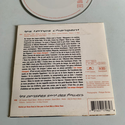 Lot CD Single- Mc Solaar - Solaar Pleure - Inch’Allah - Les temps Changent - Ganster Moderne - Occasion