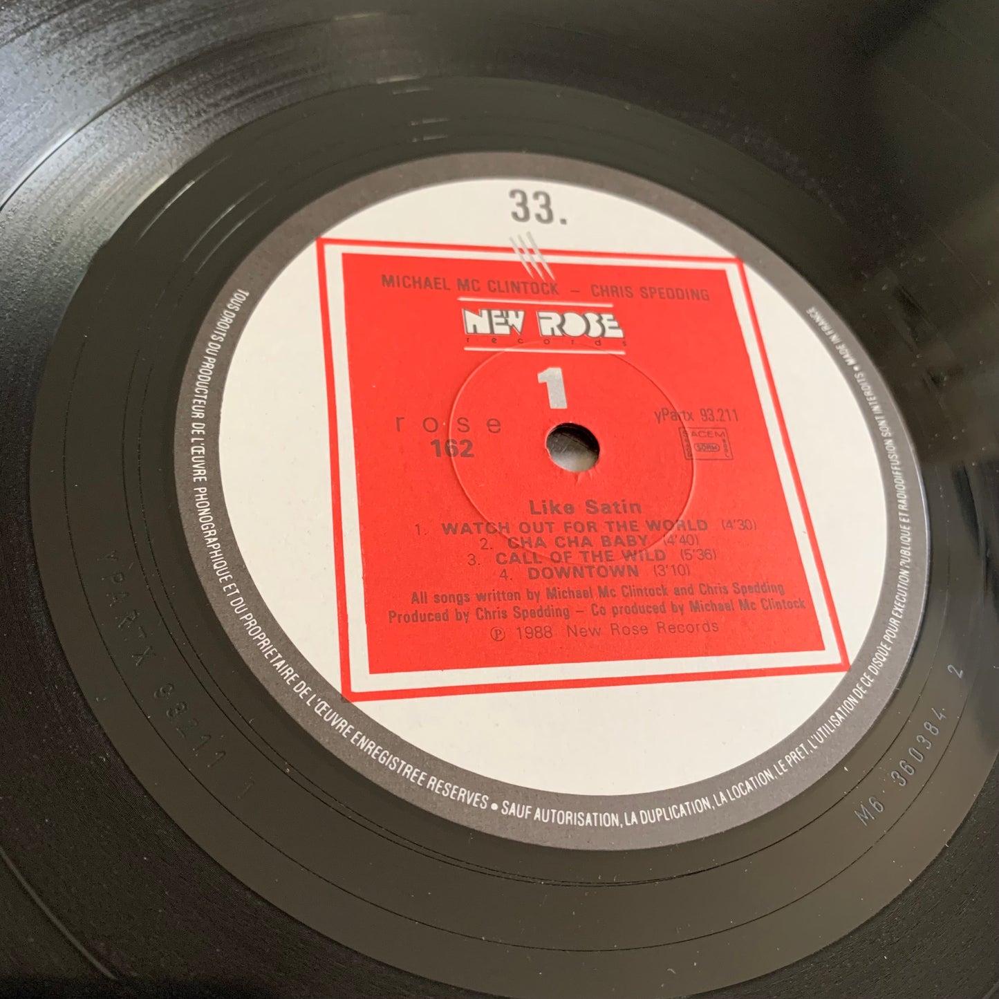 Mike McClintock - Like Satin - LP 1989