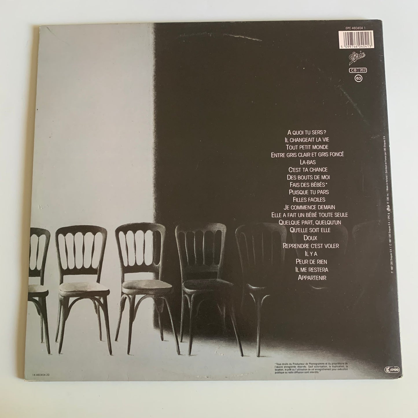 Jean Jacques Goldman - Entre Gris Clair et Gris Foncey - Double LP 1987 Occasion