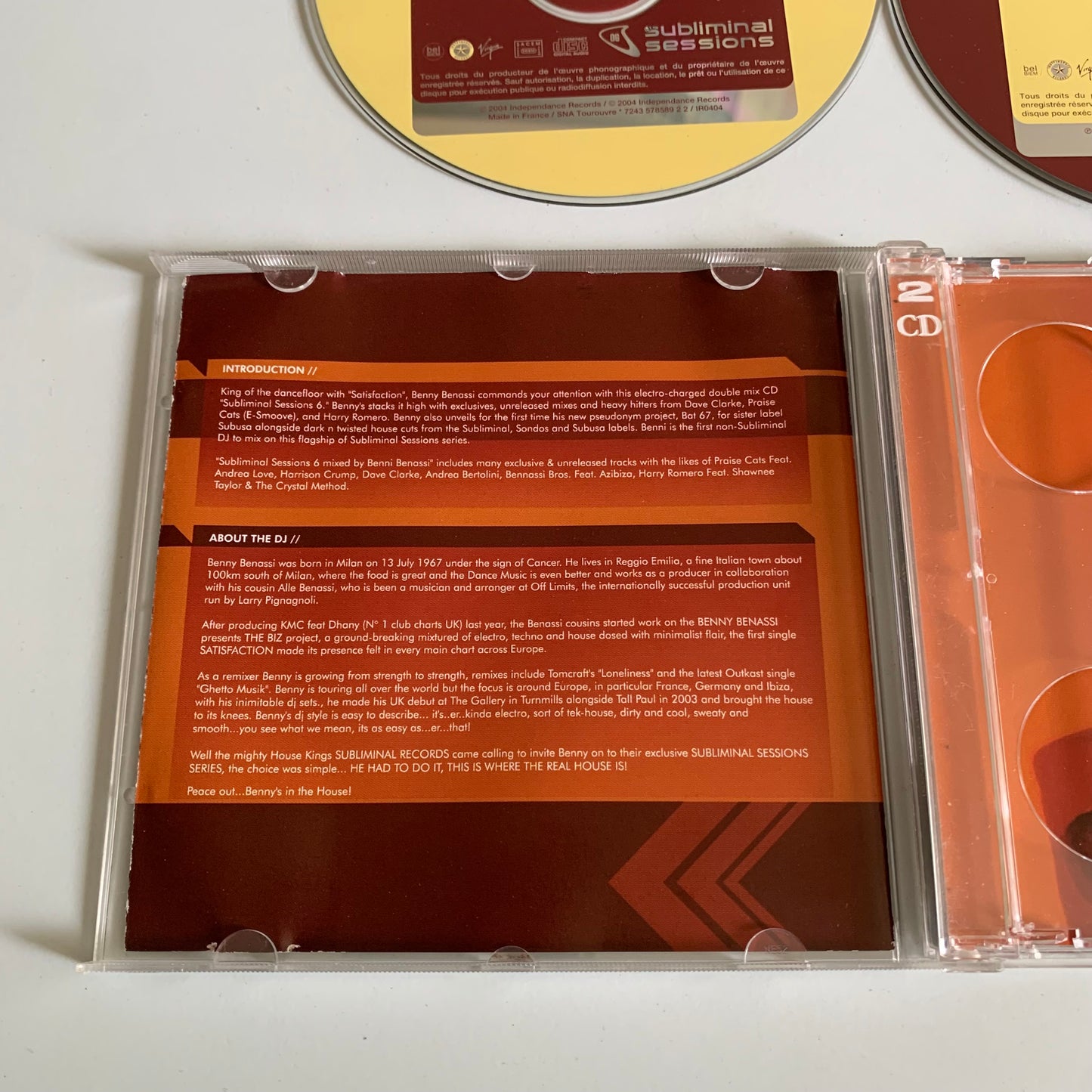 CD - Benny Benassi - Subliminal Sessions Six - 2004 Occasion