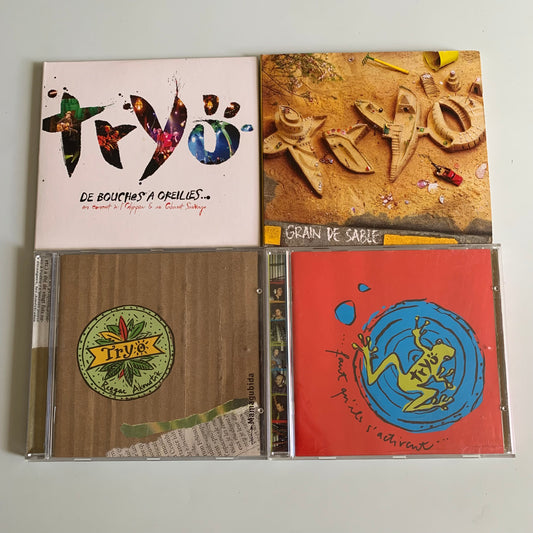 Lot 4 albums Tryo - Grain De Sable - Faut Qu'ils S'Activent - Mamagubida - De Bouches A Oreilles