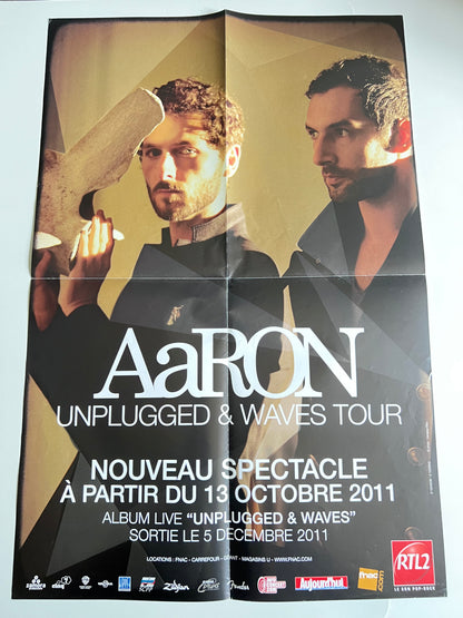 Affiche Poster Original Concert Aaron Unplugged & Waves Tour 2011 - 60x40cm