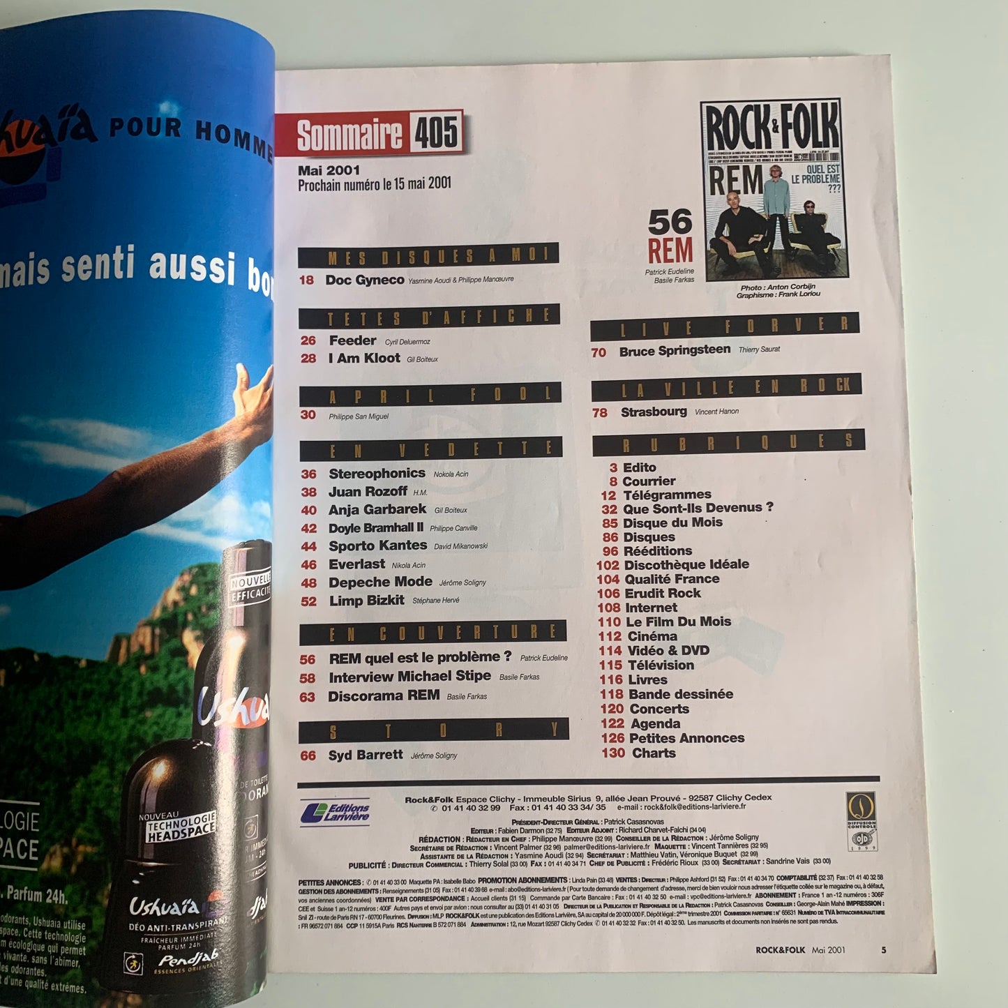 Magazine Rock & Folk - Nº405 Mai 2001