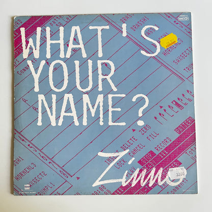 Zinno - What's Your Name? - Maxi Single 1985