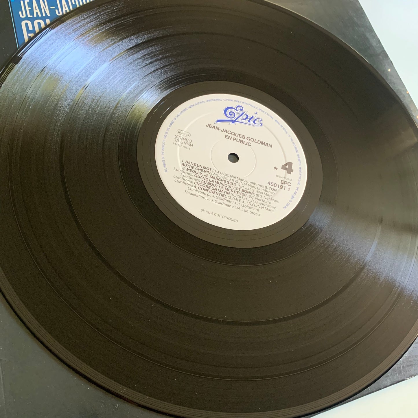 Jean Jacques Goldman - En Public - Double LP 1986 Occasion