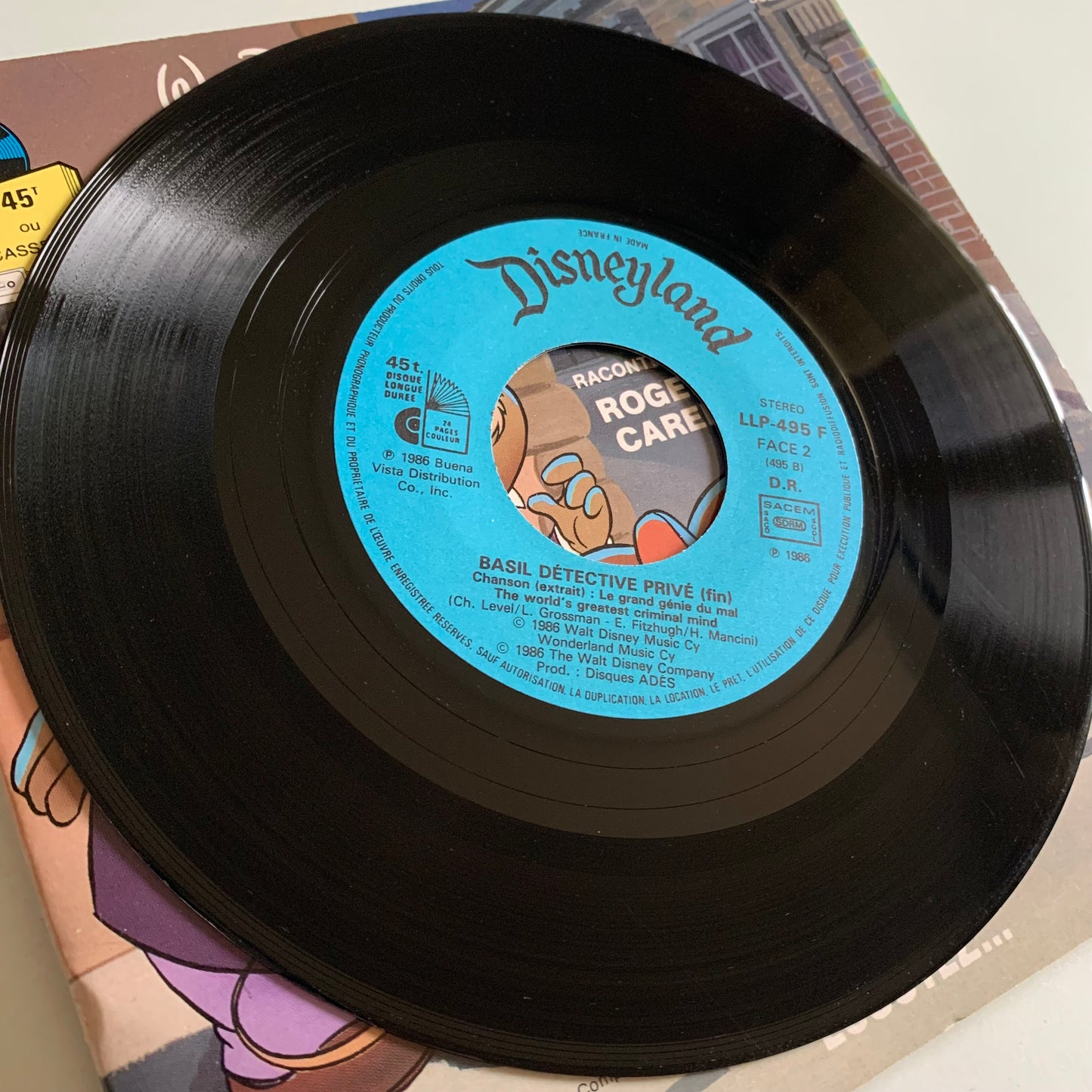 Disney - Basil Détective Privé - 45 Tours 1986 Occasion