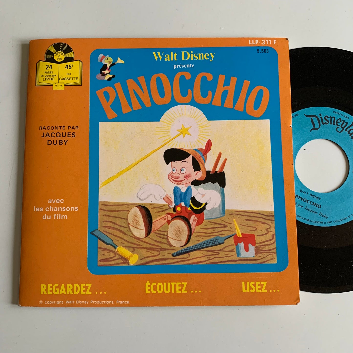 Disney - Pinocchio - 45 Tours 1983 Occasion