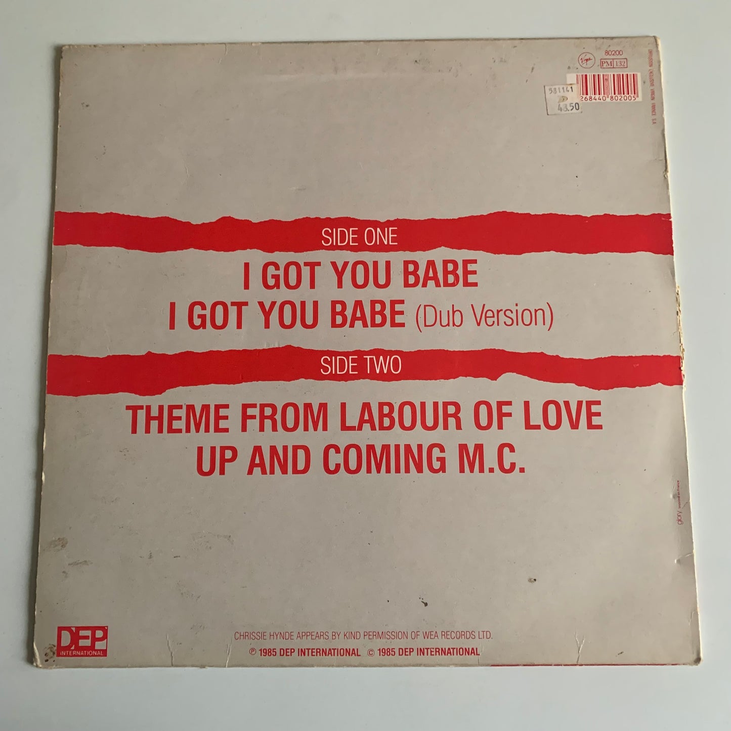 UB40 - I Got You Babe - Single 1985 Occasion