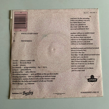 Bronski Beat - Smalltown Boy - Single 1984 Occasion
