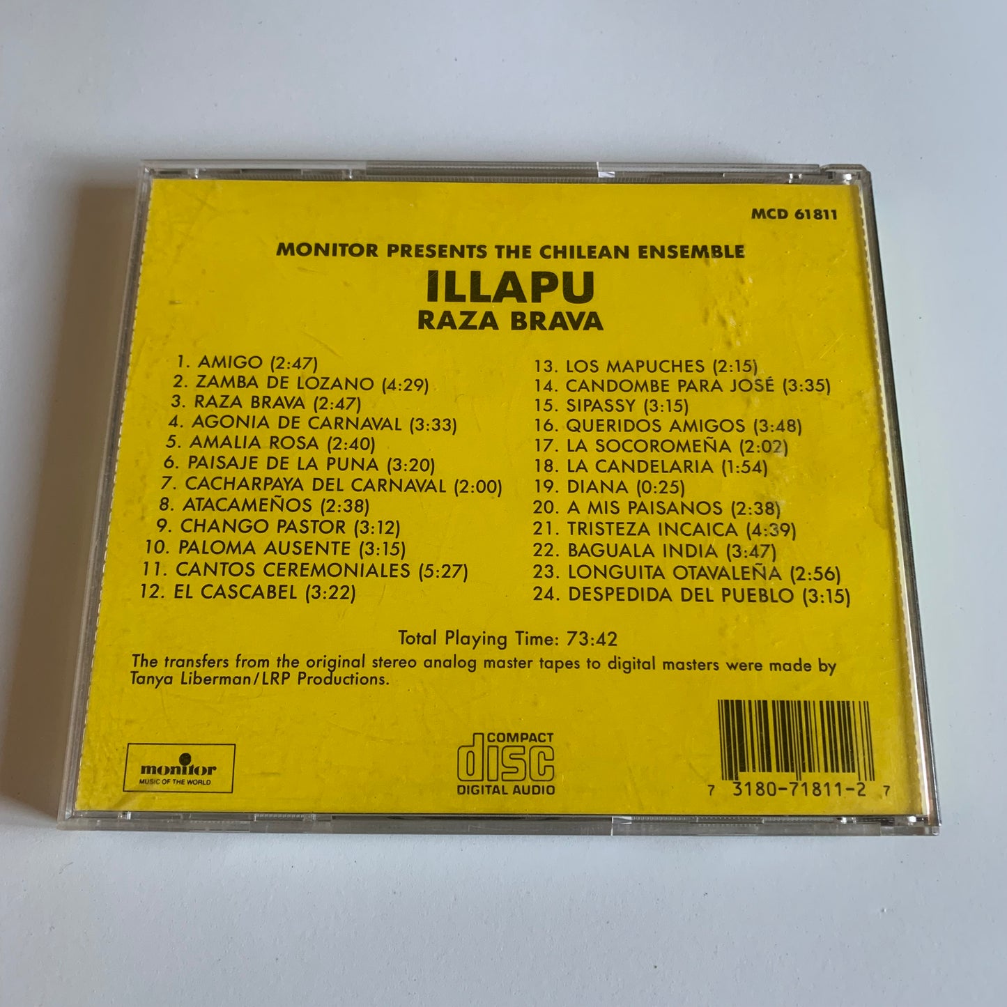 CD - Illapu - Volume 2. Raza Brava - 1986