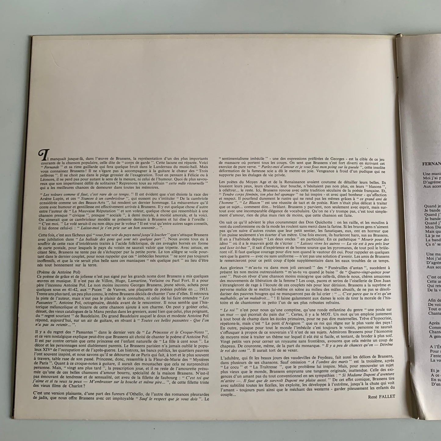 Georges Brassens - Fernande - 11 - LP Occasion