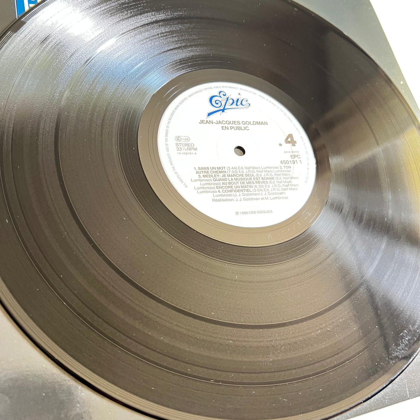 Jean-Jacques Goldman - En Public - Double LP 1986