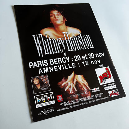 Affiche Originale Concert Whitney Houston 1993 - Page de Magazine 30x23cm