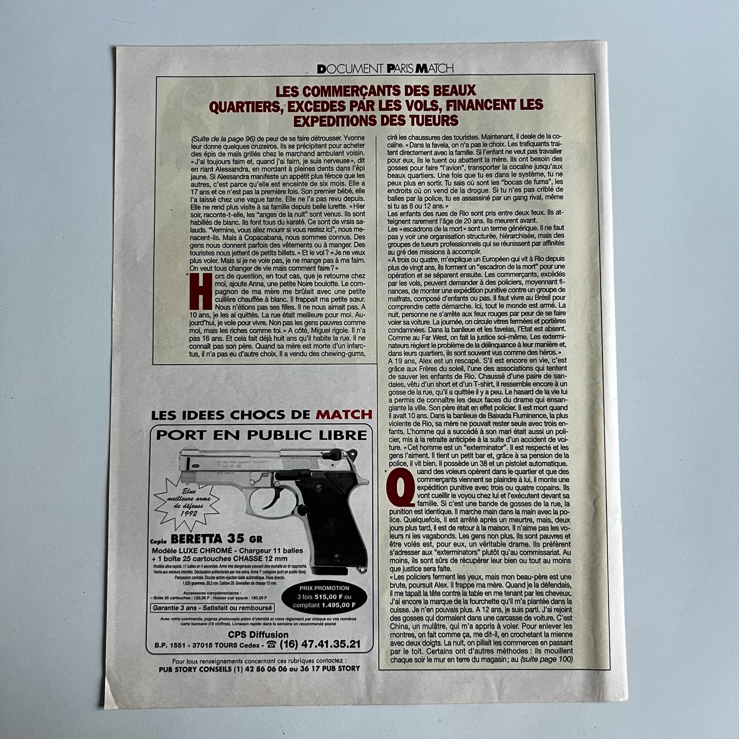 Affiche Originale Concert Madonna 1993 - Page de Magazine 30x23cm