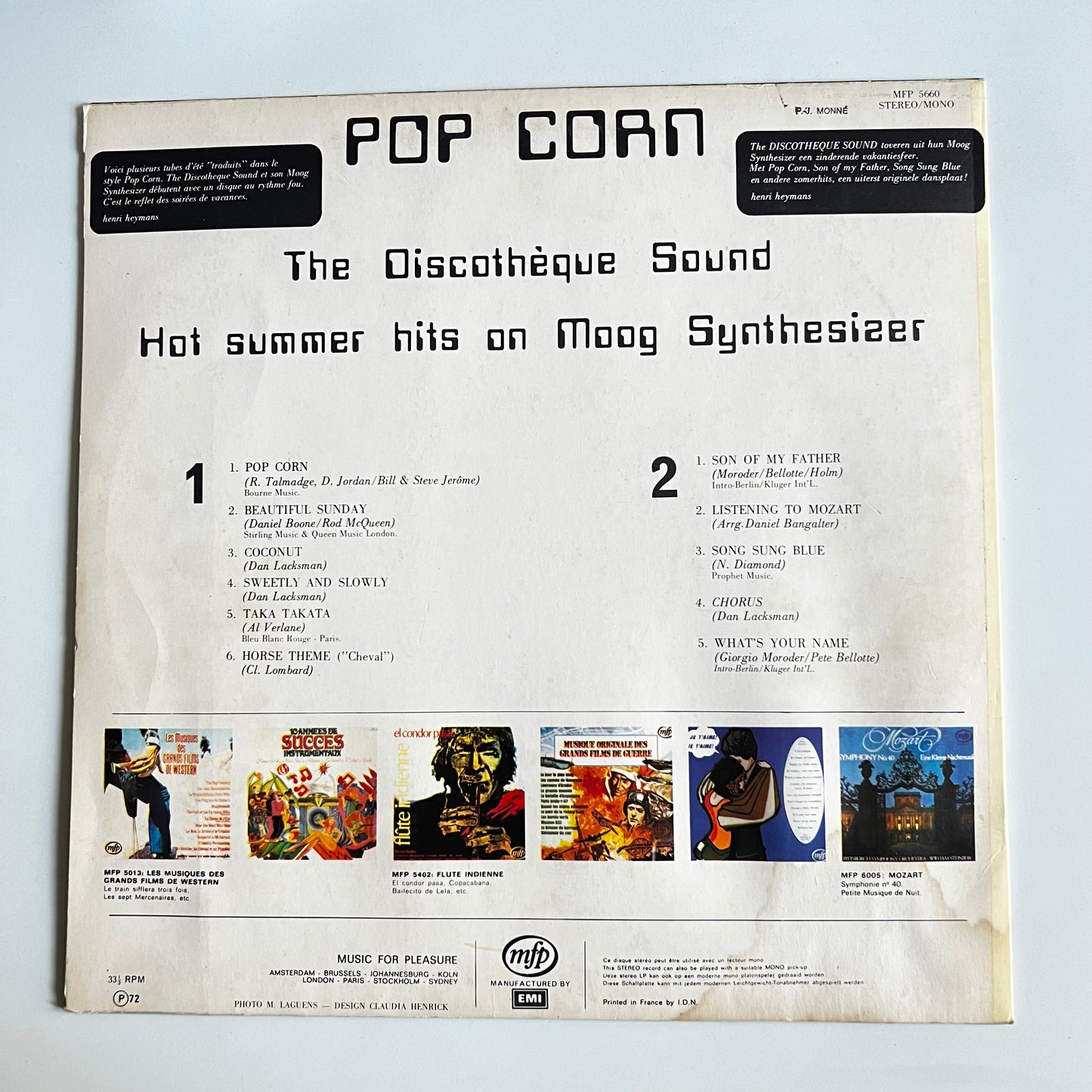 The Discotheque Sound - Pop Corn - LP 1972