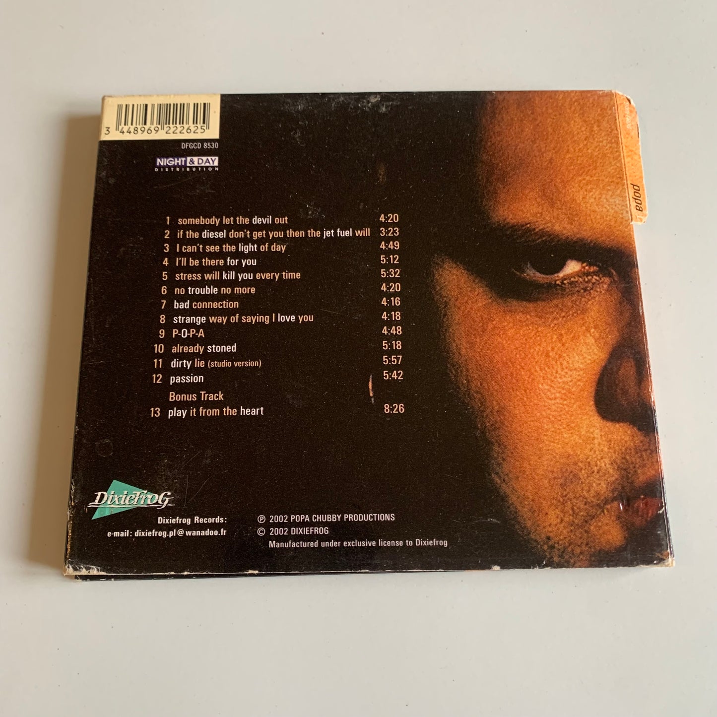 CD - Popa Chubby - The Good The Bad And The Chubby - 2002
