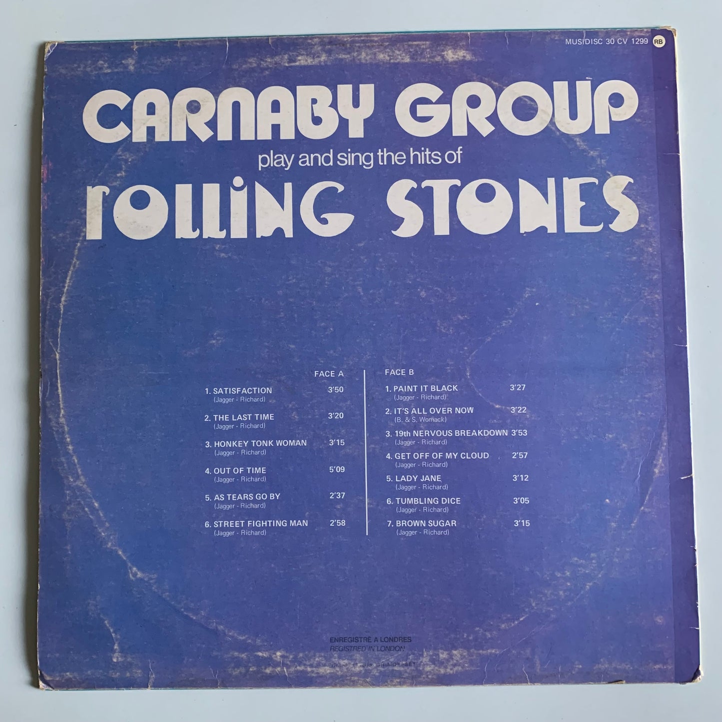 Carnaby Group - Play And Sing The Hits Of Rolling Stones - LP Occasion
