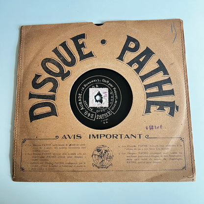 Disque Pathé - Pour Une Larme / Aubade - 25cm