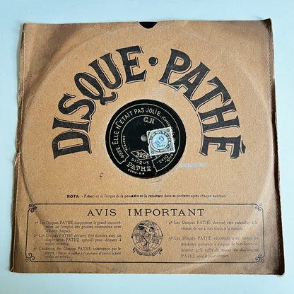 Disque Pathé - Le Coeur Des Mamans / Elle N’Etait Pas Jolie - 29cm