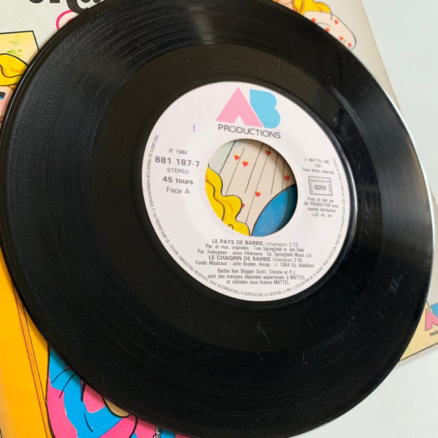 Le Chagrin De Barbie - Single 1984