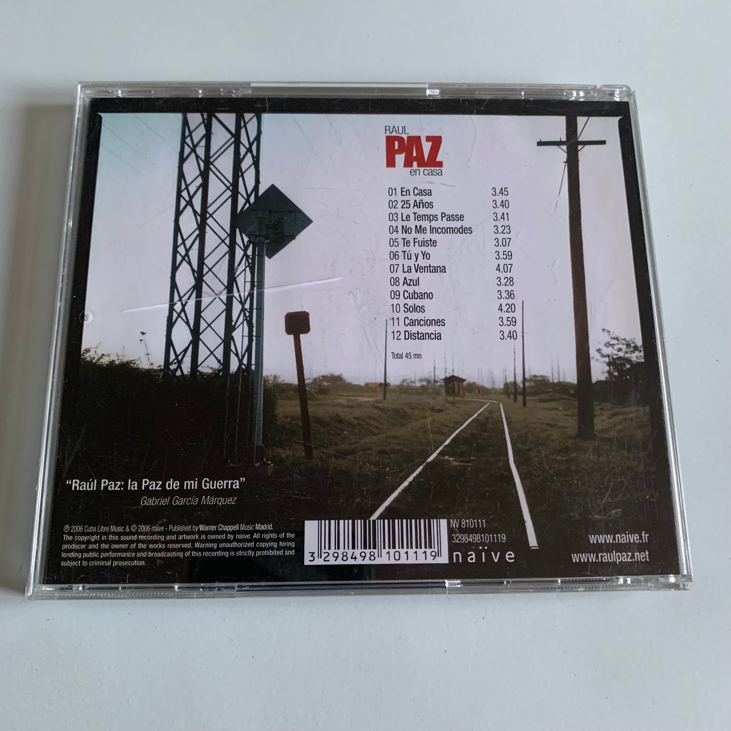 CD - Raul Paz - En Casa - 2006