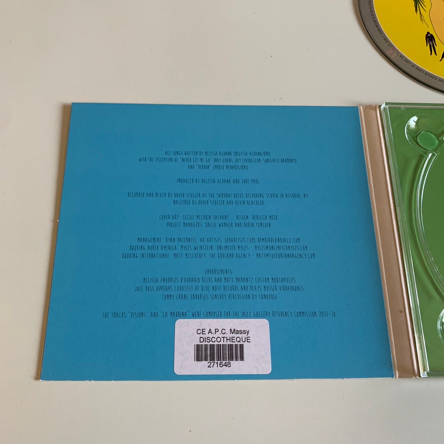 CD - Melissa Aldana - Visions - 2019